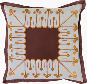 Surya Decorative Cotton Accent Pillows Si-2003 - 18" X 18" Stylish Home Decor With 30-day Warranty Rust Cotton Si2014-1818p