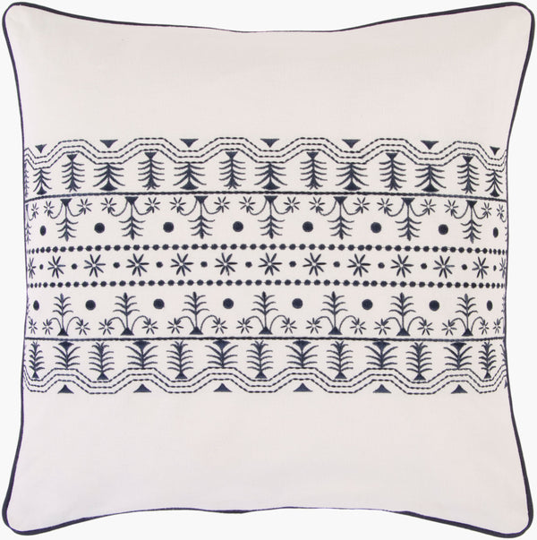 Surya Decorative Cotton Accent Pillows Si-2003 - 18" X 18" Stylish Home Decor With 30-day Warranty Off,White Cotton Si2019-1818