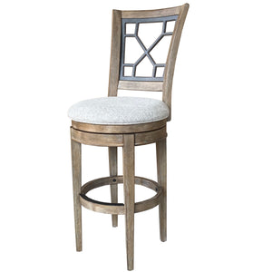 Parker House Sundance Dining - Sandstone Grid Back Swivel Bar Stool Sandstone Rubberwood Solids / Mindi Veneers DSUN#2230S-SS