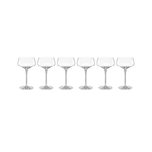Lenox Tuscany Classics Angled Coupes, Set of 6 Clear, NO COLOR GLASS,CRYSTAL 897399