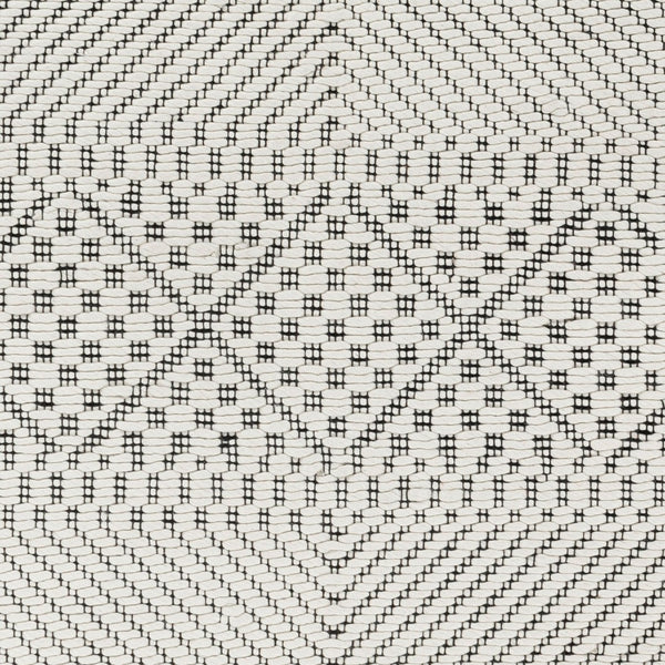 Livabliss Saint Clair Handwoven New Zealand Wool Accent Rug with Fringe Boho Global Entryway Decor Black, Cream 2'6" x 4' SIC2300-264
