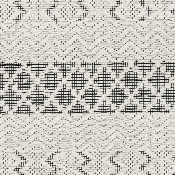 Surya Saint Clair 2' X 3' Handmade New Zealand Wool Rug - Global Style, Textured Fringe, Versatile Decor Black Nz Wool Sic2302-268