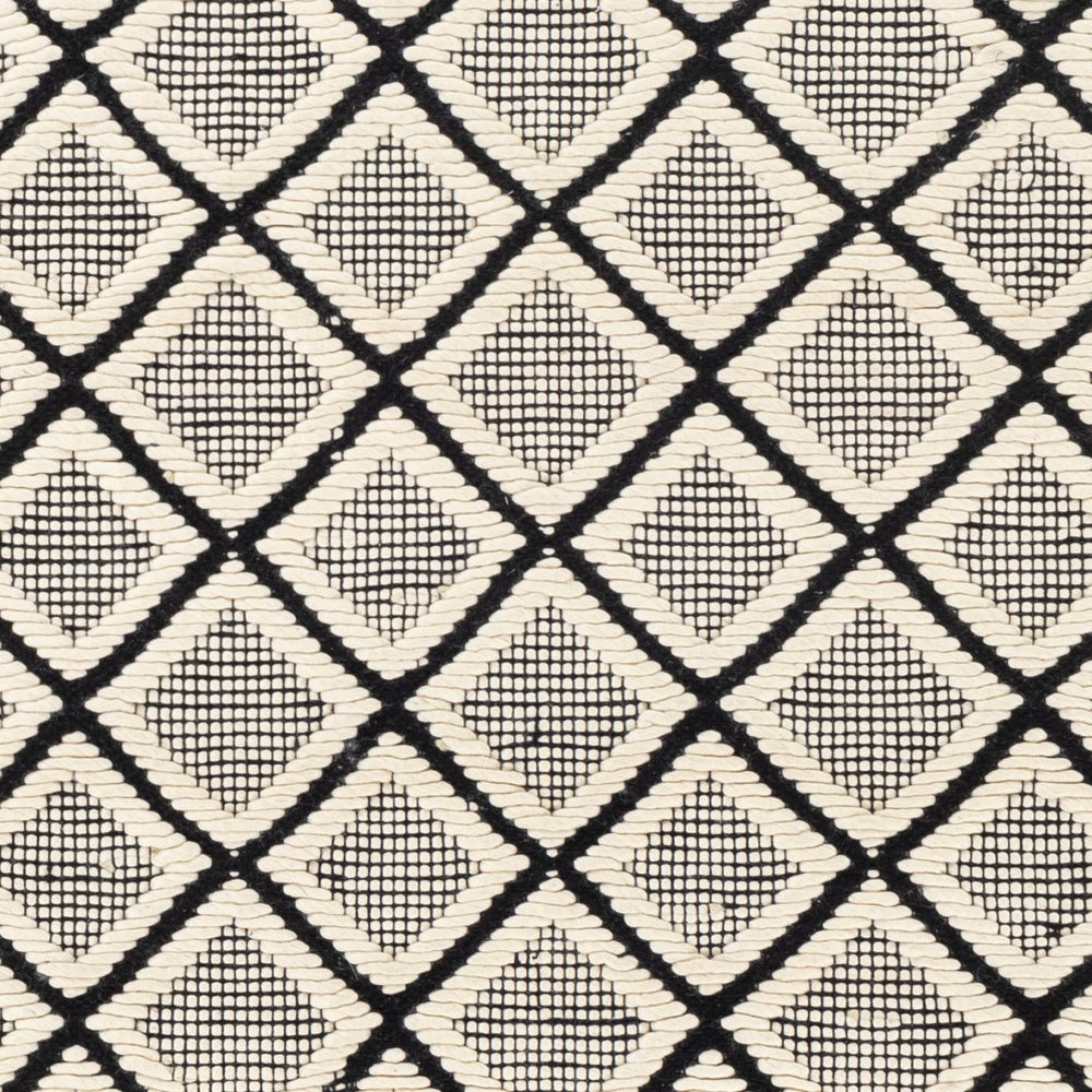 Surya Saint Clair 2' X 3' Handmade New Zealand Wool Rug - Global Style, Textured Fringe, Versatile Decor Black Nz Wool Sic2304-264