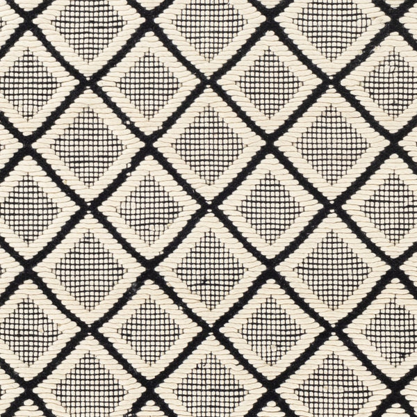 Surya Saint Clair 2' X 3' Handmade New Zealand Wool Rug - Global Style, Textured Fringe, Versatile Decor Black Nz Wool Sic2304-268