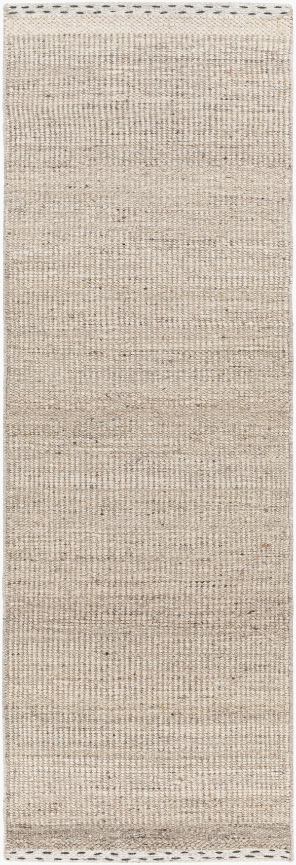 Livabliss Sadie Handwoven Wool Flatweave Area Rug for High Traffic Living and Dining Spaces Tan, Light Beig 2'6" x 8' SID2300-268