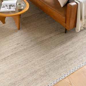 Livabliss Sadie Handwoven Wool Flatweave Area Rug for High Traffic Living and Dining Spaces Tan, Light Beig 2' x 3' SID2300-23