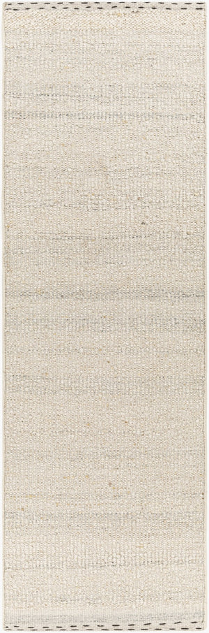 Livabliss Sadie Hand-woven Wool Flatweave Rug for Farmhouse and Cottage Living Spaces Light Beige, Cr 2'6" x 8' SID2301-268