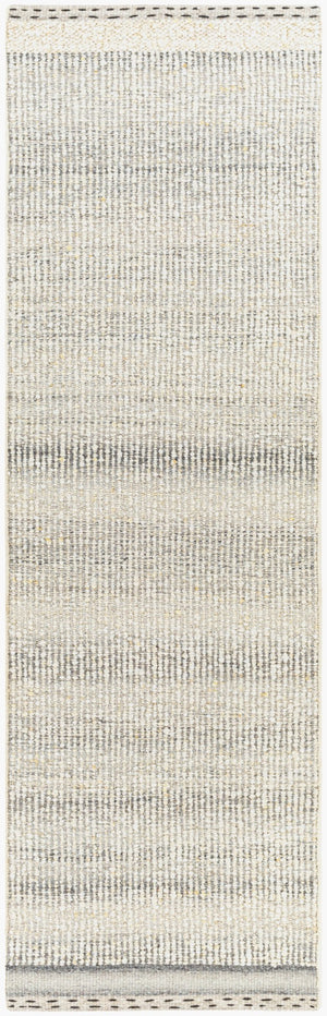 Livabliss Sadie Handwoven Wool Flatweave Rug for Farmhouse and Cottage Dining Rooms Cream, Light Be 2'6" x 8' SID2302-268
