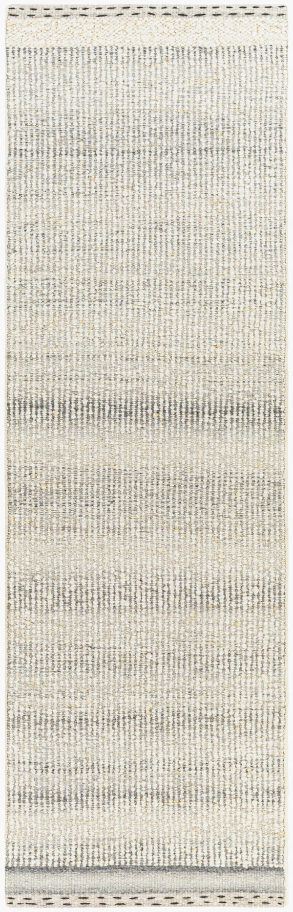 Livabliss Sadie Handwoven Wool Flatweave Rug for Farmhouse and Cottage Dining Rooms Cream, Light Be 2'6" x 8' SID2302-268