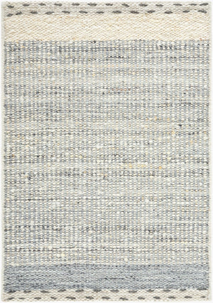 Livabliss Sadie Handwoven Wool Flatweave Area Rug for Farmhouse and Bohemian Living Rooms Denim, Cream 2' x 3' SID2303-23