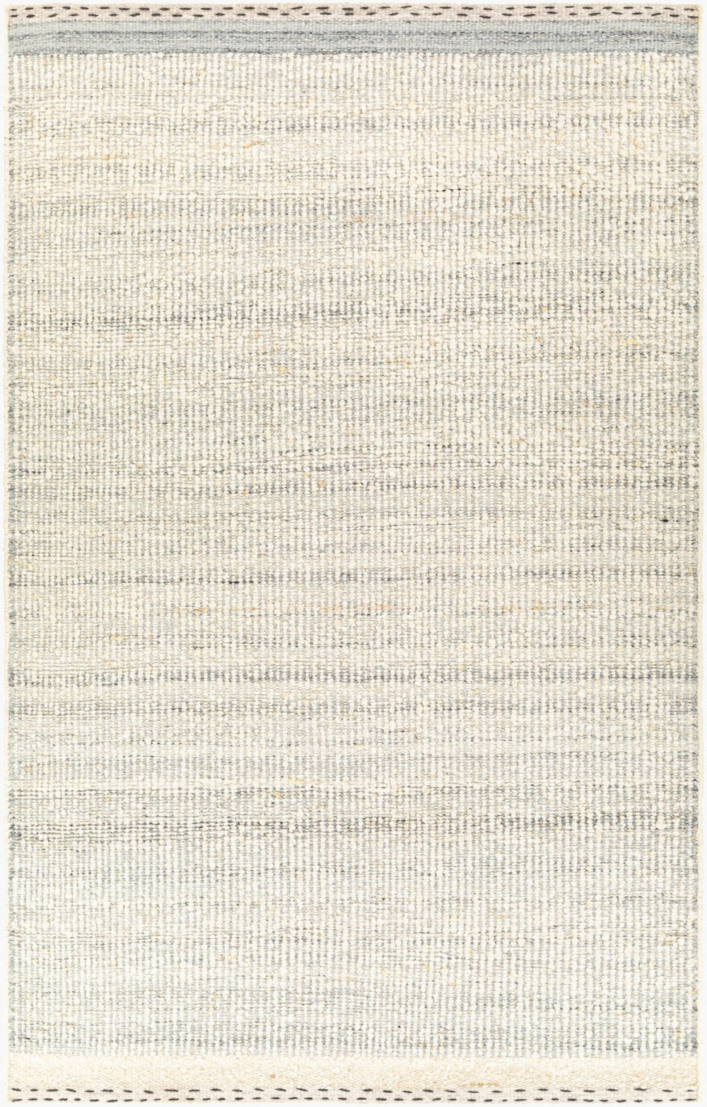 Livabliss Sadie Handwoven Wool Flatweave Area Rug for Farmhouse and Bohemian Living Rooms Denim, Cream 8' x 10' SID2303-810