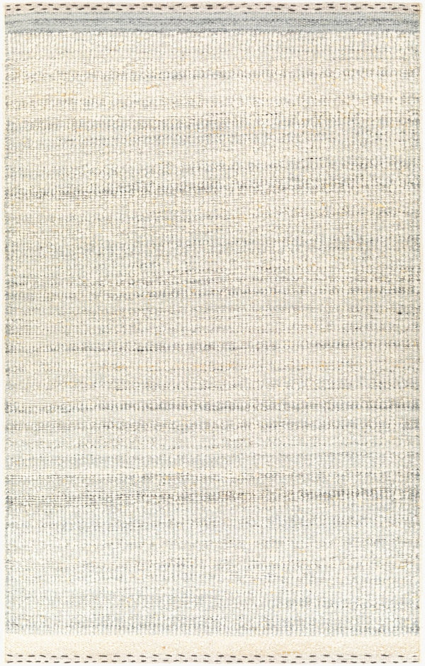 Livabliss Sadie Handwoven Wool Flatweave Area Rug for Farmhouse and Bohemian Living Rooms Denim, Cream 8' x 10' SID2303-810