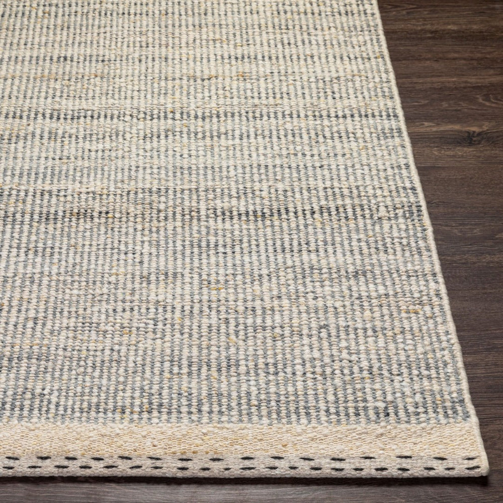 Livabliss Sadie Handwoven Wool Flatweave Area Rug for Farmhouse and Bohemian Living Rooms Denim, Cream 8' x 10' SID2303-810