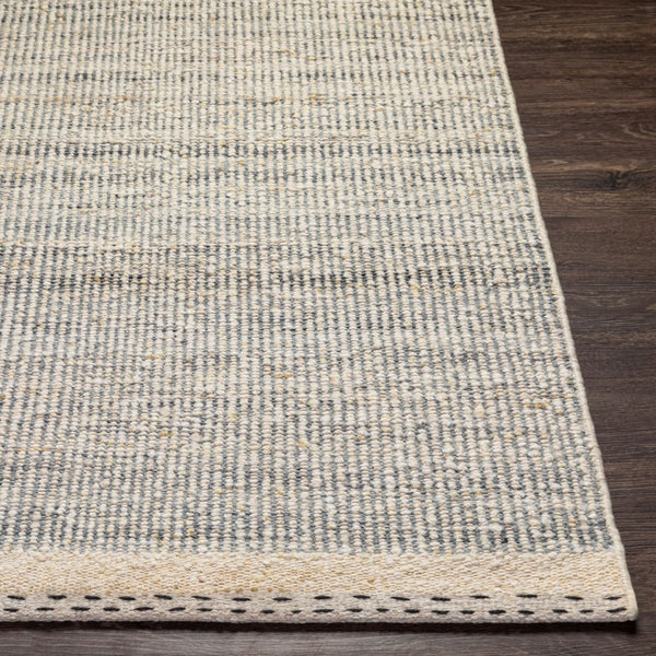 Livabliss Sadie Handwoven Wool Flatweave Area Rug for Farmhouse and Bohemian Living Rooms Denim, Cream 8' x 10' SID2303-810