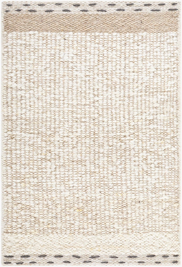 Livabliss Sadie Handwoven Wool Flatweave Rug Artisan Crafted for Cottage and Farmhouse Living Spaces Cream, Light Be 2' x 3' SID2304-23