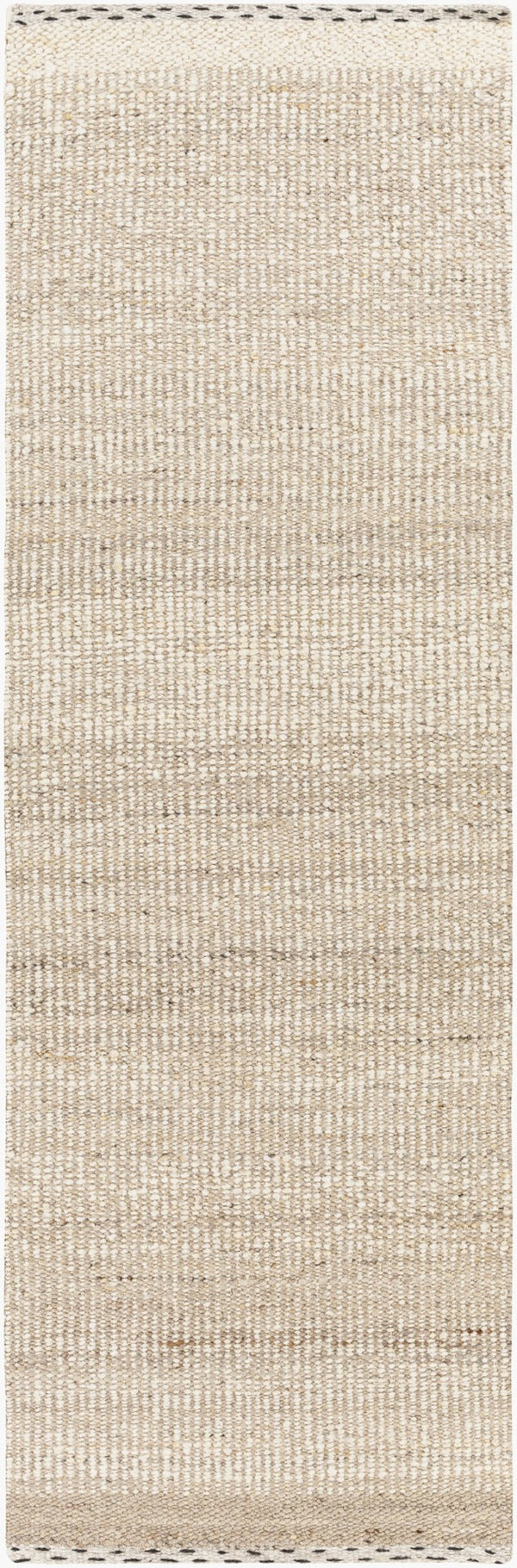 Livabliss Sadie Handwoven Wool Flatweave Rug Artisan Crafted for Cottage and Farmhouse Living Spaces Cream, Light Be 2'6" x 8' SID2304-268