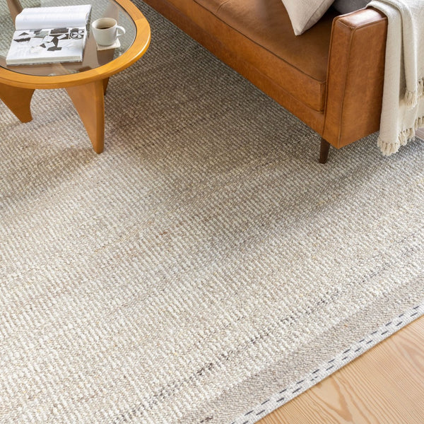Livabliss Sadie Handwoven Wool Flatweave Rug Artisan Crafted for Cottage and Farmhouse Living Spaces Cream, Light Be 10' x 14' SID2304-1014
