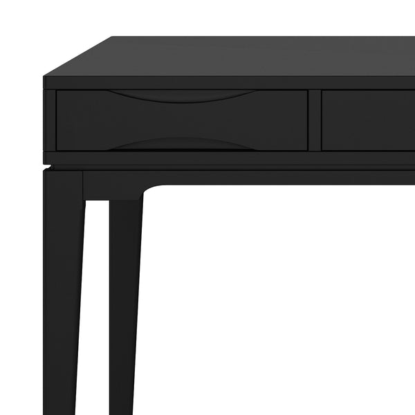 English Elm Harper Black Desk - Handcrafted Mid-Century Charm With Storage, Perfect For Home Office & Gaming B136P158718