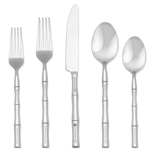 Lenox Hampton Forge Bamboo 20 Piece Flatware Set Metallic, STAINLESS METAL L8520202NT