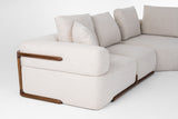 VIG Furniture Divani Casa Simone - Modern Off-White Fabric Sectional Sofa VGCS-SF-23083