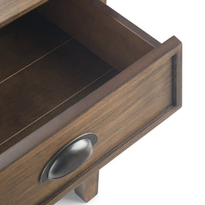English Elm Acadian Solid Wood Nightstand with Drawer and Shelf Transitional Bedroom Side Table B136P158096