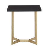 Homelegance By Top-Line DuBose Black and Gold Metal Base End Table Black Metal