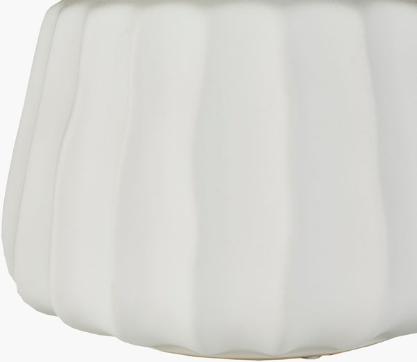 Surya Santino Decorative Ceramic Vase Set - Modern Outdoor Accent For Garden & Patio, Easy Care & Durable White Ceramic Sio002-set