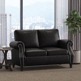 Christopher Knight Home® - Noble House - Lawton Contemporary Faux Leather Loveseat with Nailhead Trim