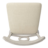 Homelegance By Top-Line Juliette Napoleon Back Wood Swivel Bar Stool White Rubberwood