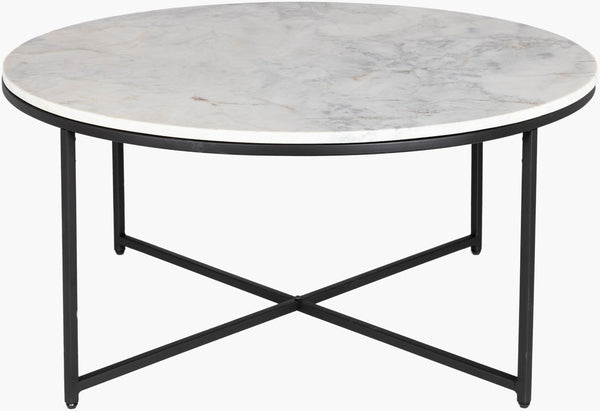 Livabliss Anastasia Square Marble Metal Coffee Table Low Profile Living Room Centerpiece SIS-002