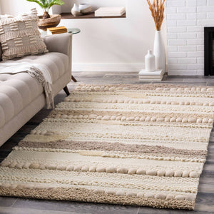 Surya Summit Ii Sit-1000 Handmade 2' X 3' High Pile Nz Wool Rug For Modern Decor - Durable & Charming Ivory Nz Wool Sit1000-23