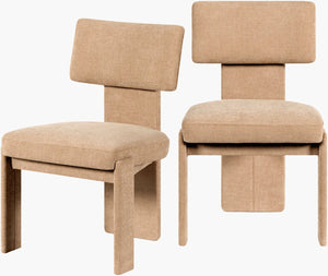 Surya Sitara Upholstered Dining Chair High Density Foam Seat Contemporary Modern Room SITA002-SET