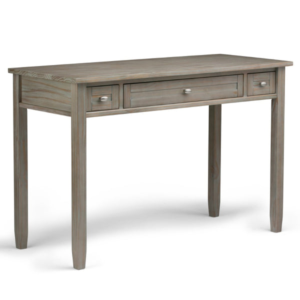 English Elm Warm Shaker Desk - Distressed Grey - Stylish & Compact Solid Wood Desk For Home Office & Living Space B136P159731-GIGA
