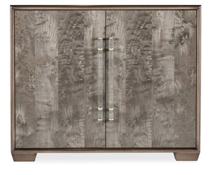 Hooker Furniture Melange Dorian Accent Chest With Shimmery Burl Veneer, Acrylic Pulls & Adjustable Shelf, 41"W 628-85719-89