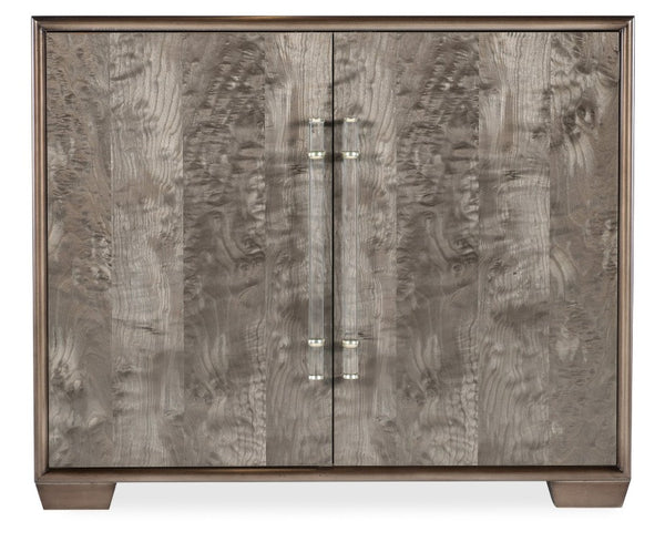 Hooker Furniture Melange Dorian Accent Chest With Shimmery Burl Veneer, Acrylic Pulls & Adjustable Shelf, 41"W 628-85719-89