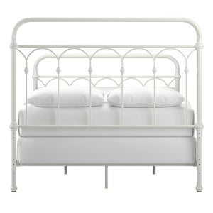Homelegance By Top-Line Gracen Casted Knot Metal Bed White Metal