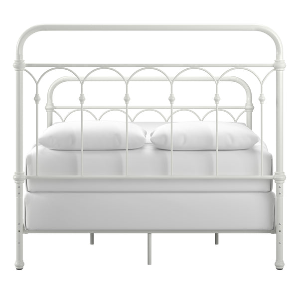Homelegance By Top-Line Gracen Casted Knot Metal Bed White Metal