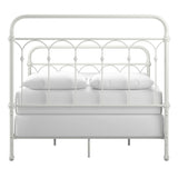 Homelegance By Top-Line Gracen Casted Knot Metal Bed White Metal