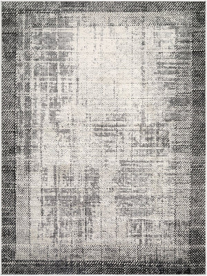 Livabliss Siyah Geometric Machine Woven Area Rug Mid-century Modern Polypropylene Living Room Gray, Black 7'10" x 10' SIY2306-71010