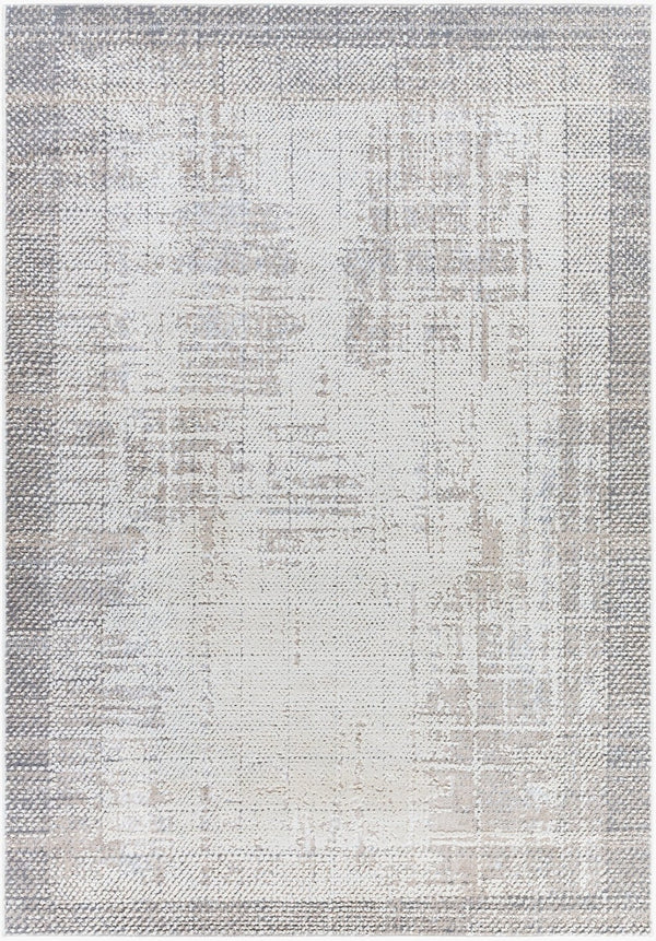 Livabliss Siyah Geometric Mid-century Modern Area Rug Turkish Woven Polypropylene Living Room Oatmeal, Gray 7'10" x 10' SIY2307-71010