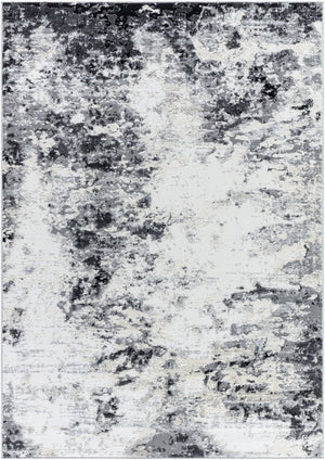 Livabliss Siyah Geometric Mid-century Machine Woven Polypropylene Rug for Living and Dining Rooms White, Gray 7'10" x 10' SIY2309-71010