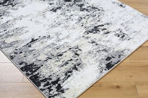 Livabliss Siyah Geometric Mid-century Machine Woven Polypropylene Rug for Living and Dining Rooms White, Gray 7'10" x 10' SIY2309-71010