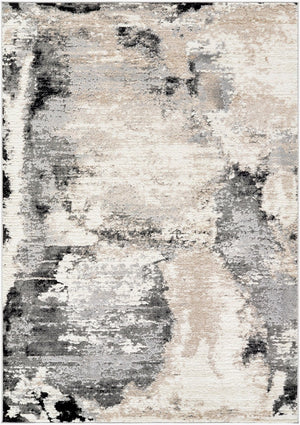 Livabliss Siyah Mid-century Modern Machine Woven Polypropylene Area Rug for Living Room Oatmeal, White 5'3" x 7' SIY2312-537