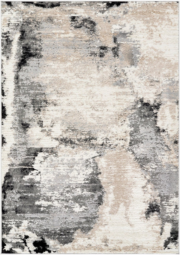 Livabliss Siyah Mid-century Modern Machine Woven Polypropylene Area Rug for Living Room Oatmeal, White 5'3" x 7' SIY2312-537