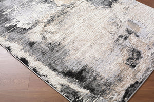 Livabliss Siyah Mid-century Modern Machine Woven Polypropylene Area Rug for Living Room Oatmeal, White 5'3" x 7' SIY2312-537