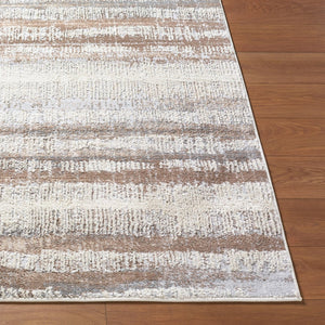 Livabliss Siyah Geometric Mid-century Machine Woven Polypropylene Area Rug for Living Room Light Slate, Me 5'3" x 7' SIY2314-537