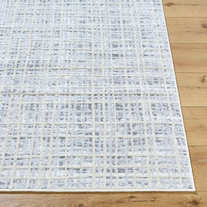 Livabliss Siyah Machine Woven Polypropylene Blend Rug Mid-century Geometric Living Room Accent Light Slate, Gr 7'10" x 10' SIY2315-71010