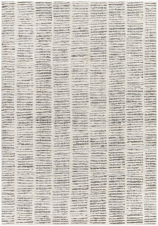 Livabliss Siyah Machine Woven Polypropylene Area Rug Mid-century Modern Style for Living Room Light Slate, Gr 5'3" x 7' SIY2316-537