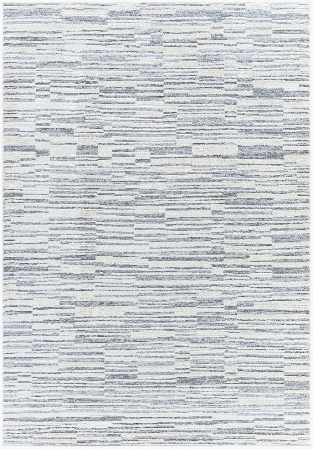 Livabliss Siyah Machine Woven Geometric Area Rug Mid-century Modern Style for Living Room Gray, Light Sla 5'3" x 7' SIY2317-537