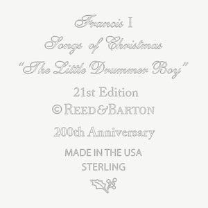 Lenox Reed and Barton Songs of Christmas Ornament, 21st Edition Metallic, STER SVLR METAL 895960